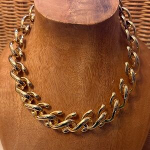 VINTAGE Elegant Gold STATEMENT Chain Necklace
